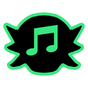 the Zogex logo, an outline of a spider head with a double quarter note in the middle